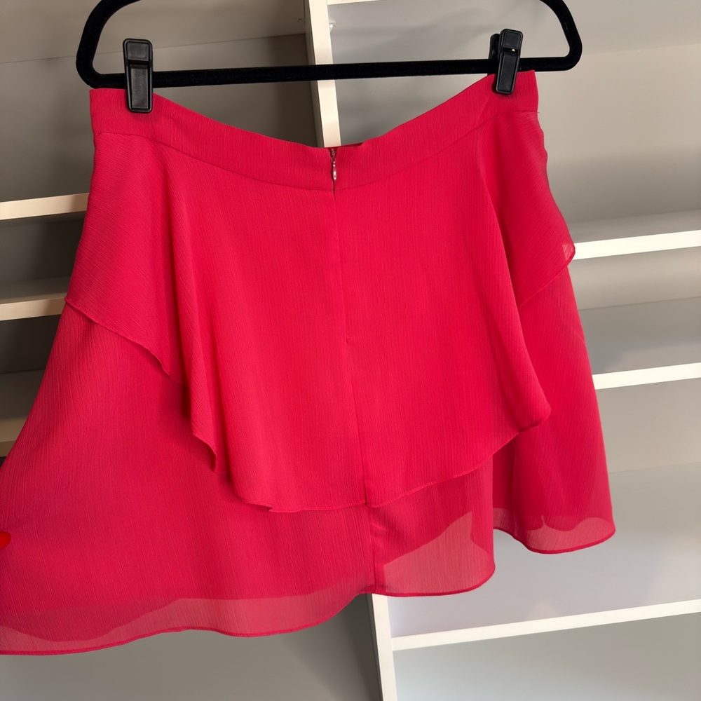BCBGeneration Vibrant Pink Asymmetrical Skirt - Picture 3 of 4